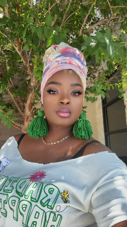 Bold and Beautiful Yarn Tassel Earrings