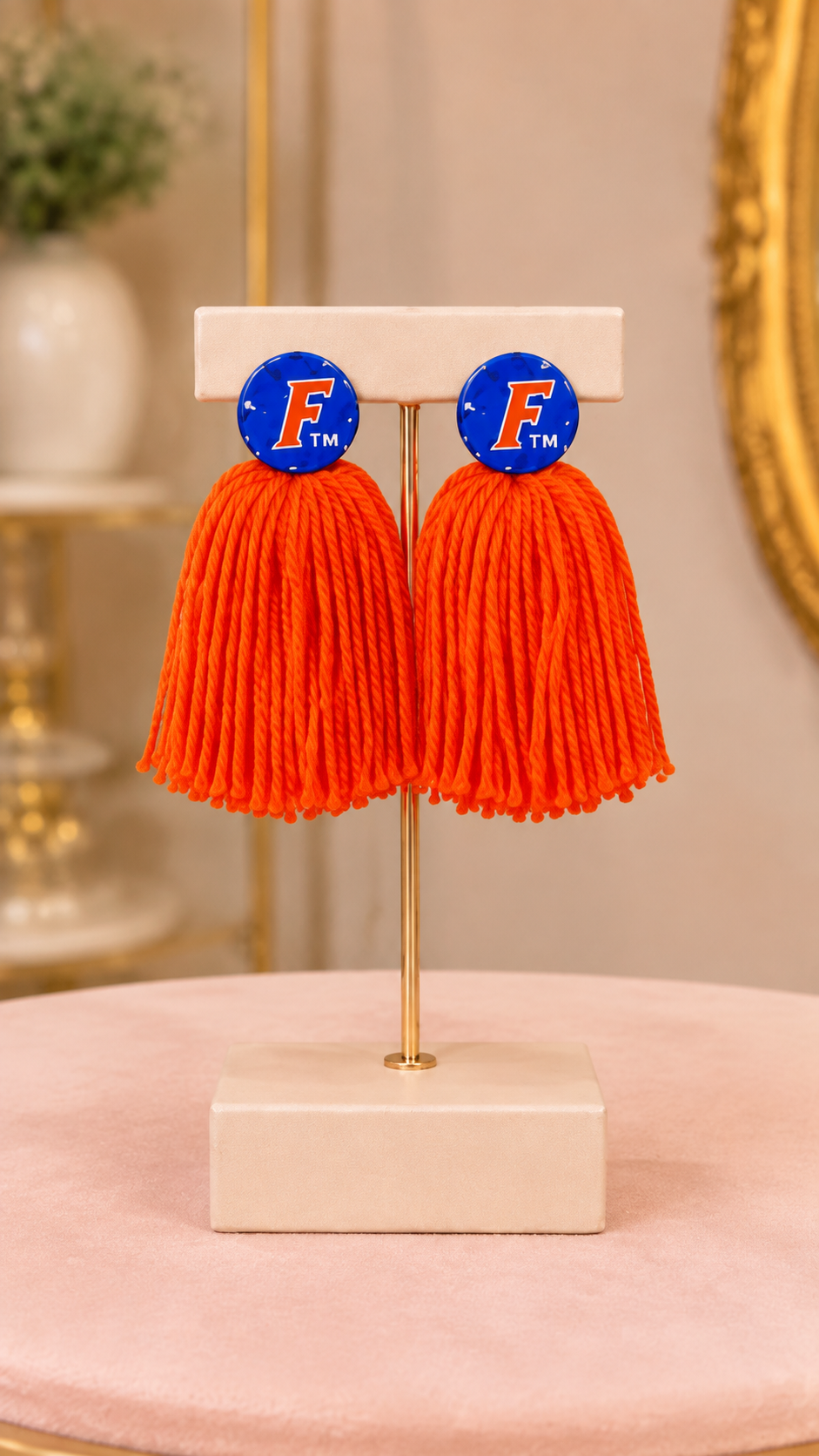 Button Team Tassel Earrings