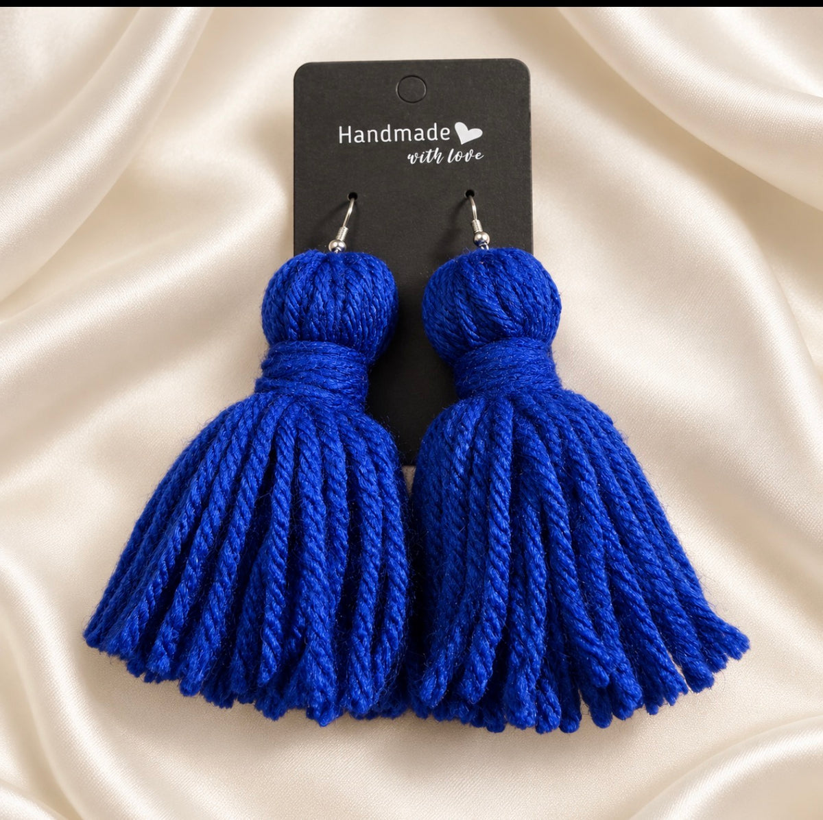 Bold and Beautiful Yarn Tassel Earrings